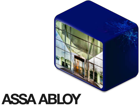 Assa ABloy logo alongside Commercial Door and Docking Solutions.