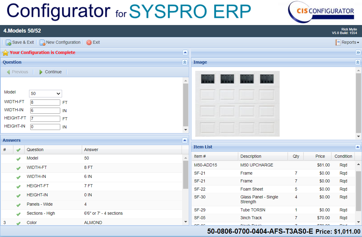 Quote Builder Car Configurator with Syspro ERP